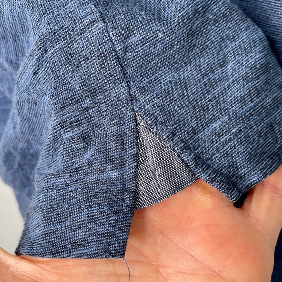 Banana Republic Men’s Polo Shirt Size Large Heather Blue - Picture 5 of 7